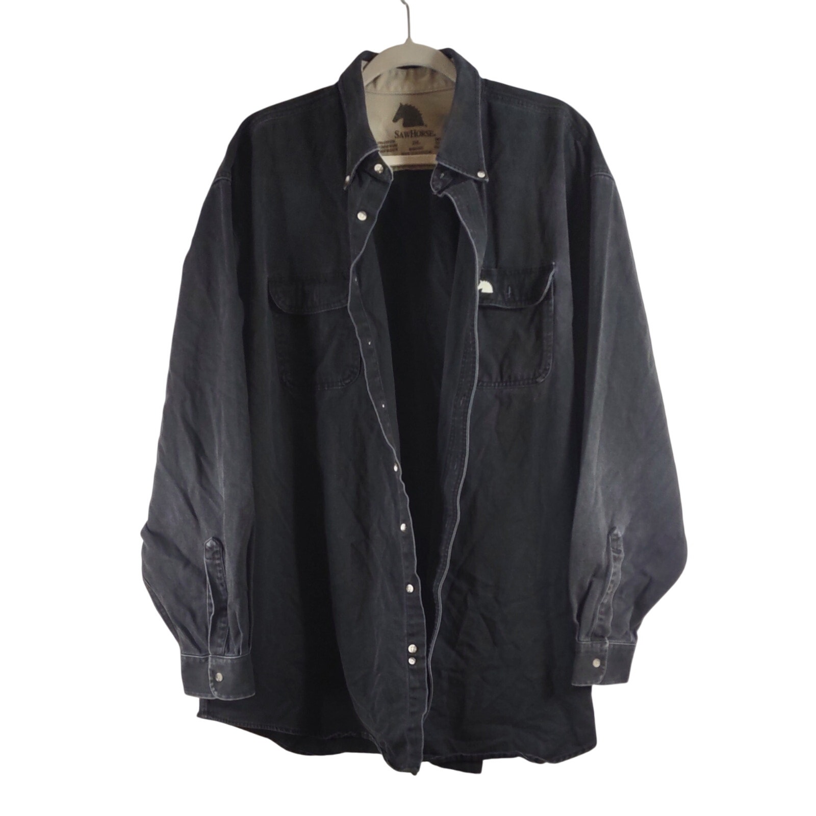 Saw Horse Heavy Cotton Button Up, Size 2xl